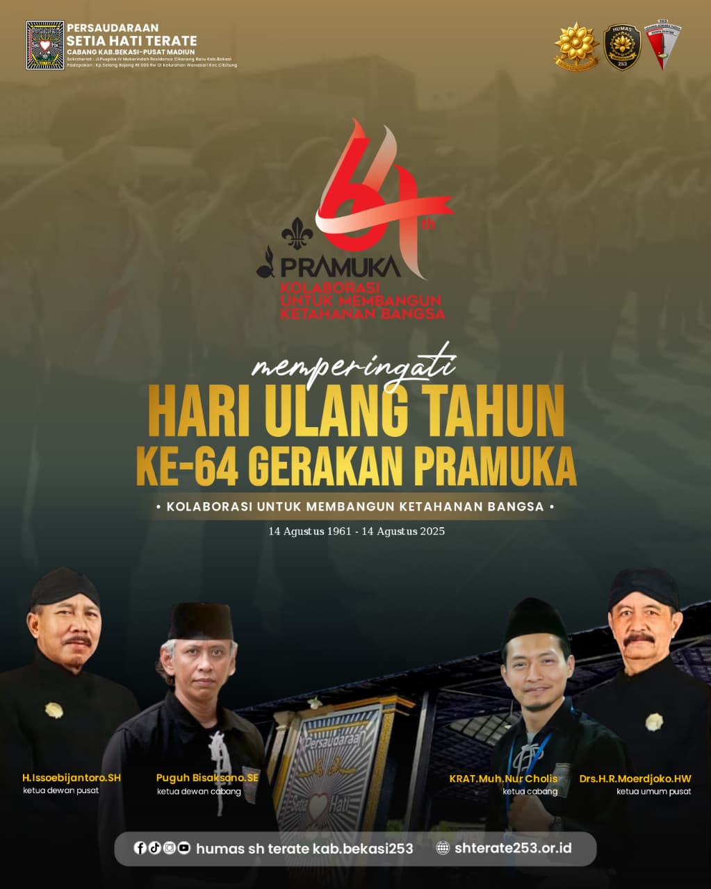 PSHT Cabang Kabupaten Bekasi Ucapkan Selamat HUT ke-64 Gerakan Pramuka